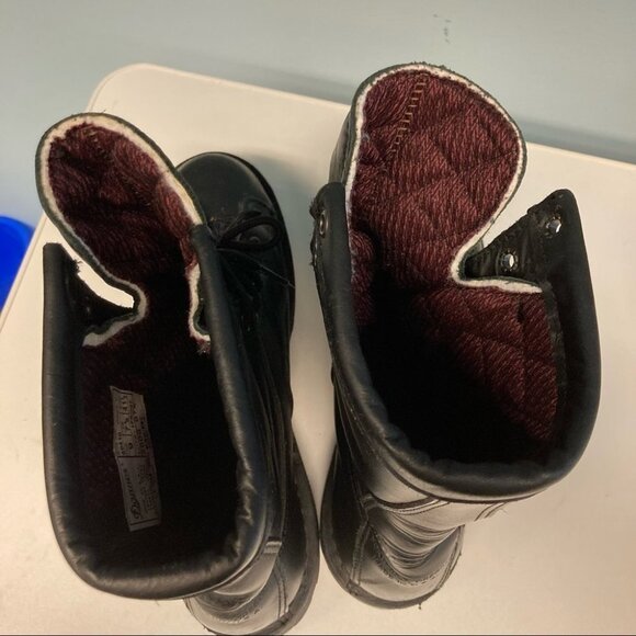 WOMEN - DANNER Sz 9 Moto Military Style Y2K Lined Leather Mid-Calf Lace Up Boots - Picture 8 of 15